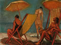 Bagnanti, sd 1970, olio su tela, cm 50x70, Bologna, collezione privata